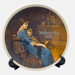 1978 Knowles Norman Rockwell Mother's Day Collectible Plate Porcelain China 8.5"